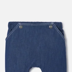 Jacadi Jean bébé garçon en toile légère - DENIM FONCE Online