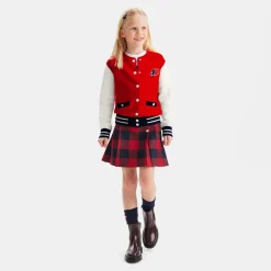 Jacadi Jupe enfant fille en maxi vichy - MARINE/ROUGE New
