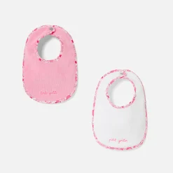 Jacadi Lot de 2 bavoirs en éponge - lore ROSE/MULTICO Best