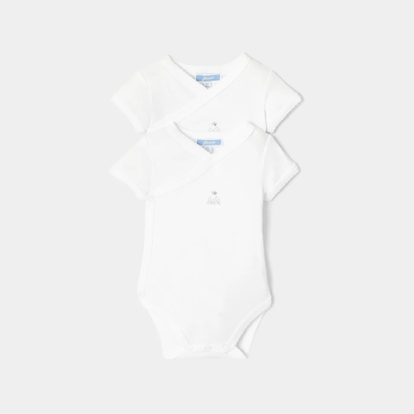 Jacadi Lot de 2 bodies manches courtes bébé - blanc BLANC JACADI