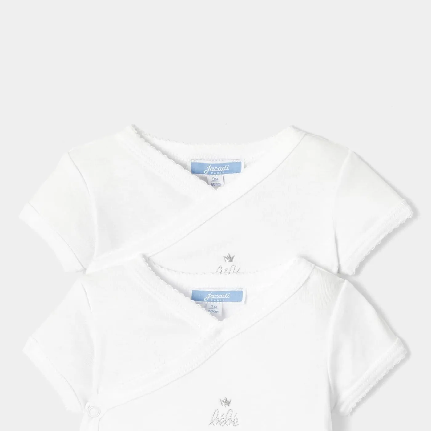 Jacadi Lot de 2 bodies manches courtes bébé - blanc BLANC JACADI