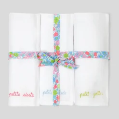 Jacadi Lot de 3 langes bébé fille - lore BLANC/MULTICO Sale
