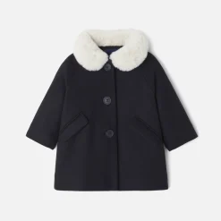 Jacadi Manteau bébé fille en drap de laine - marine MARINE JACADI Best