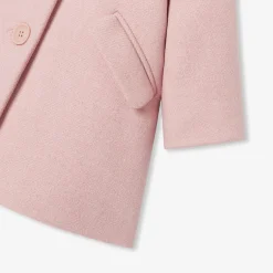 Jacadi Manteau bébé fille en drap de laine - ROSE CHINE Sale