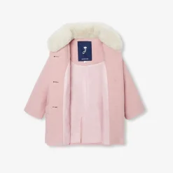 Jacadi Manteau bébé fille en drap de laine - ROSE CHINE Sale