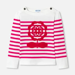Jacadi Marinière enfant fille - BLANC/ROSE