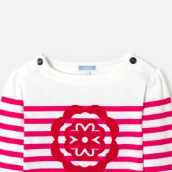 Jacadi Marinière enfant fille - BLANC/ROSE