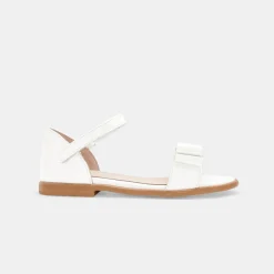 Jacadi Nu-pieds enfant fille en cuir verni - blanc BLANC JACADI Outlet