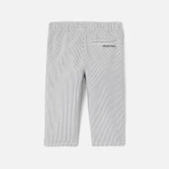 Jacadi Pantalon bébé garçon à rayures - BLANC/GRIS Clearance