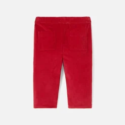 Jacadi Pantalon bébé garçon en velours - ROUGE RUBIS Sale