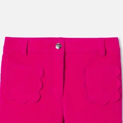 Jacadi Pantalon large en velours enfant fille - ROSE GRENADINE Sale