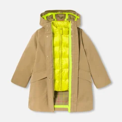 Jacadi Parka 3 en 1 enfant fille - CAMEL Discount