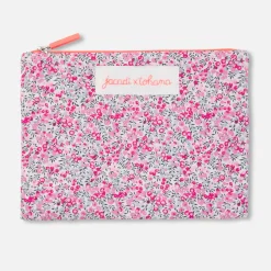 Jacadi Petite pochette en tissu Liberty - x Tohana - ROSE/GRIS Clearance