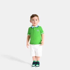 Jacadi Polo bébé garçon en piqué de coton - VERT TREFLE Online