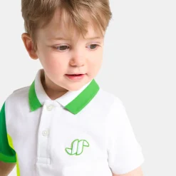 Jacadi Polo bébé garçon en piqué de coton - BLANC/VERT Online
