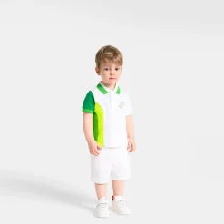 Jacadi Polo bébé garçon en piqué de coton - BLANC/VERT Online