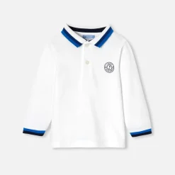 Jacadi Polo bébé garçon manches longues - blanc BLANC JACADI Discount