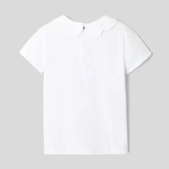 Jacadi Polo enfant fille à col festonné - blanc BLANC JACADI Outlet