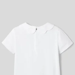 Jacadi Polo enfant fille à col festonné - blanc BLANC JACADI Outlet