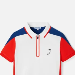 Jacadi Polo enfant garçon - BLANC/ROUGE Clearance