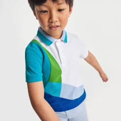 Jacadi Polo enfant garçon en piqué de coton - lore BLANC/MULTICO Outlet