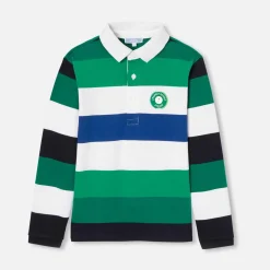 Jacadi Polo manches longues enfant garçon - lore VERT/MULTICO Outlet