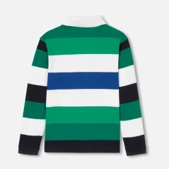 Jacadi Polo manches longues enfant garçon - lore VERT/MULTICO Outlet