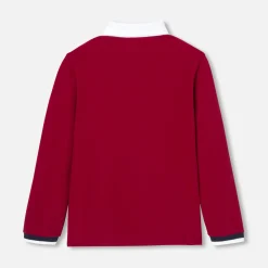 Jacadi Polo manches longues enfant garçon - POURPRE Clearance
