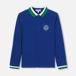 Jacadi Polo manches longues enfant garçon - BLEU RIVAGE Hot