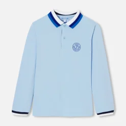 Jacadi Polo manches longues enfant garçon - bleu clair BLEU CLAIR JACADI Hot