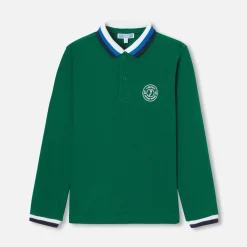 Jacadi Polo manches longues enfant garçon - VERT FONCE Sale