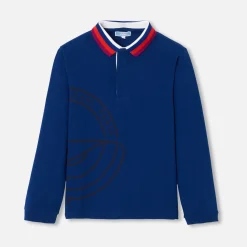 Jacadi Polo manches longues enfant garçon - BLEU FONCE Online