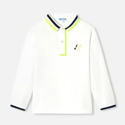 Jacadi Polo manches longues enfant garçon - blanc BLANC JACADI Online