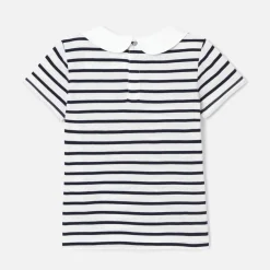 Jacadi Polo rayé enfant fille - BLANC/MARINE Clearance