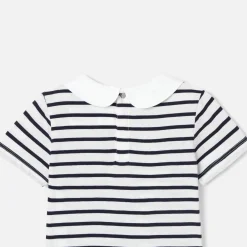 Jacadi Polo rayé enfant fille - BLANC/MARINE Clearance