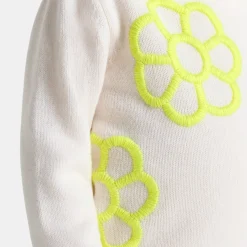 Jacadi Pull bébé fille à fleurs rebrodées - blanc doux BLANC DOUX JACADI Discount
