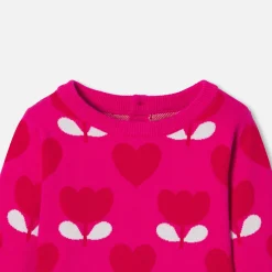 Jacadi Pull bébé fille en maille jacquard - lore ROSE/MULTICO Hot