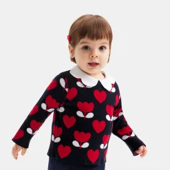 Jacadi Pull bébé fille en maille jacquard - lore MARINE/MULTICO Sale