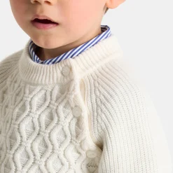 Jacadi Pull bébé garçon - blanc doux BLANC DOUX JACADI Clearance