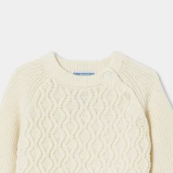 Jacadi Pull bébé garçon - blanc doux BLANC DOUX JACADI Clearance