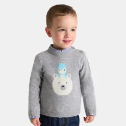 Jacadi Pull bébé garçon en cachemire - gris chine clair GRIS CHINE CLAIR JACADI Hot