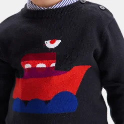 Jacadi Pull bébé garçon en tricot - marine MARINE JACADI Online