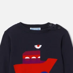 Jacadi Pull bébé garçon en tricot - marine MARINE JACADI Online