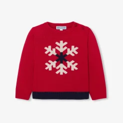 Jacadi Pull bébé garçon intarsia flocon - ROUGE BRIQUE Sale