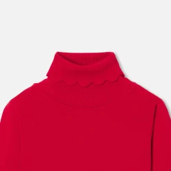 Jacadi Pull col roulé enfant fille - rouge ROUGE JACADI New
