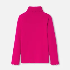 Jacadi Pull col roulé enfant fille - FRAMBOISE Hot