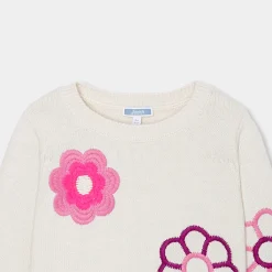 Jacadi Pull court enfant fille BLANC/ROSE