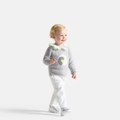 Jacadi Pull en cachemire bébé fille GRIS/MULTICO