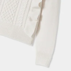Jacadi Pull enfant fille en laine - blanc doux BLANC DOUX JACADI Online