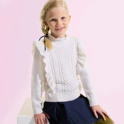 Jacadi Pull enfant fille en laine - blanc doux BLANC DOUX JACADI Online